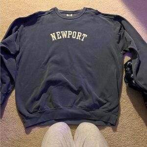Comfort Colors Men's Crewneck Sweater in Navy